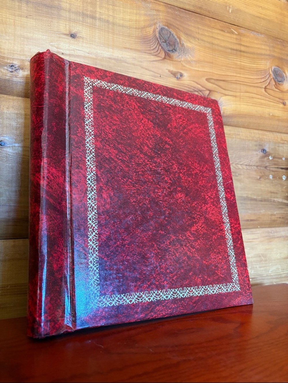 1979 Red Marble Desmarais & Frere Photo Album